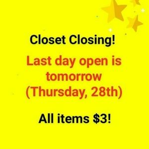SALE!! ALL ITEMS $3